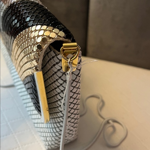 Vintage Ella Chic Black, Gold, and Silver Women's Clutch - Picture 3 of 7